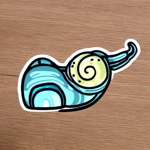 Prompt: snail sticker cute snail cartoon