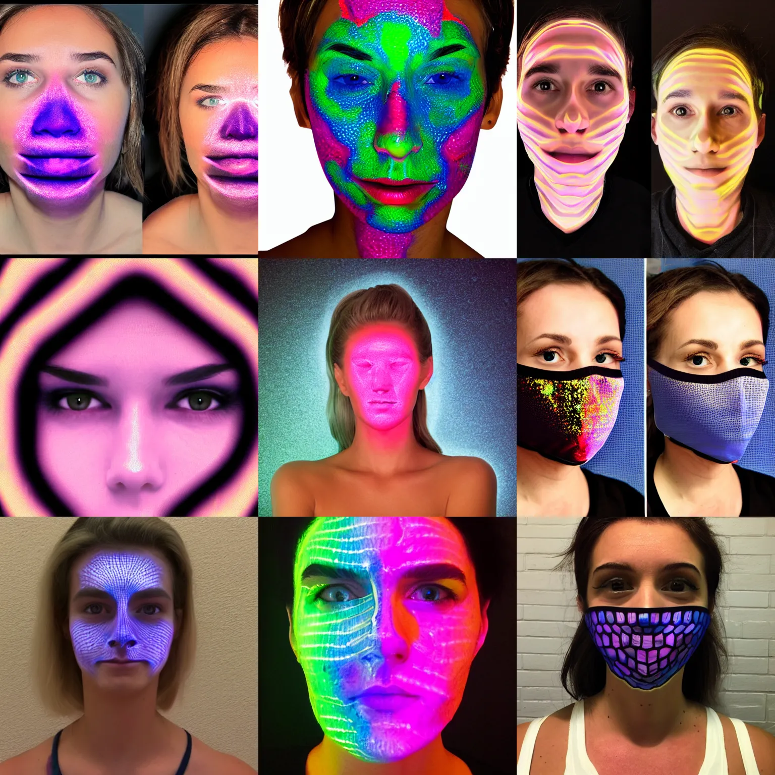 Prompt: UV wrap of a persons face
