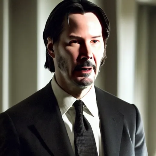 Prompt: keanu reeves in the twilight zone 4 k detailed super realistic