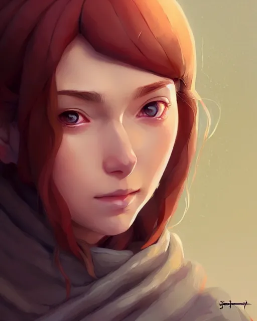 Prompt: portrait of a female peasant, crying, simple clothes, fantasy, face like gal gadot, red hair shinkai makoto studio ghibli studio key hideaki anno sakimichan stanley artgerm lau rossdraws james jean marc simonetti elegant highly detailed digital painting artstation pixiv