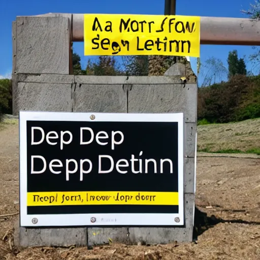 Image similar to a sign that says deep learning