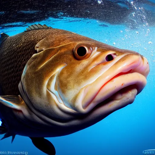 Prompt: incredibly detailed atlantic cod, very realistic, underwater, beautiful photo, award winning underwater photography, canon 5 d, 4 k,