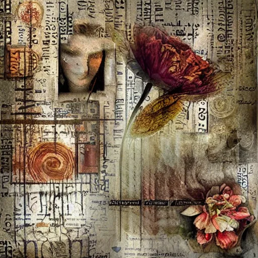 Prompt: detailed and highly reliefed mixed media digital collage textures, spectacular quality