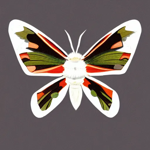 Prompt: scientific illustration of a beautiful moth