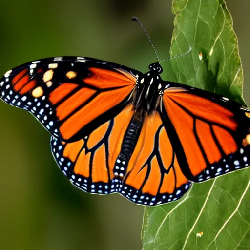 Prompt: stock photo of a monarch butterfly with watermark