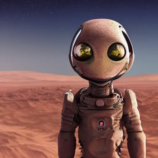 Prompt: realistic photo of a cute alien on mars, high quality, cute alien, very beautiful, hdr, 4 k, hyperrealistic