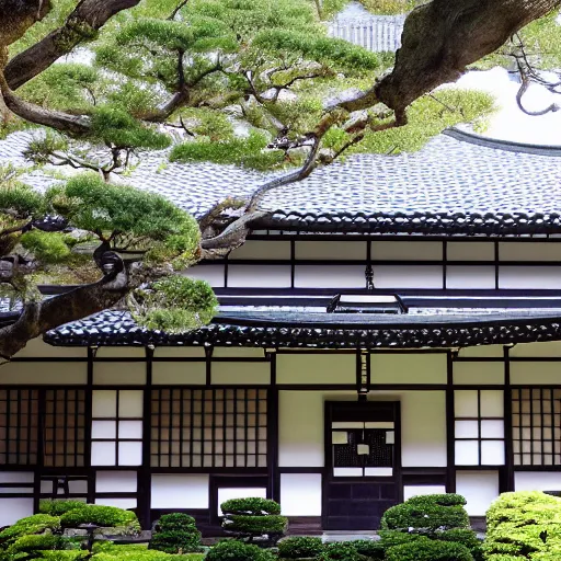 Image similar to photo of exterior of a historic house with Japanese and French inspired architecture