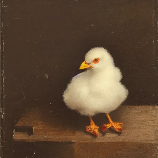 Image similar to a chick with a toothache