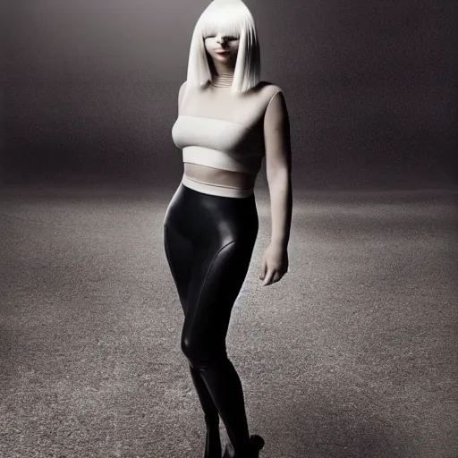 Image similar to Sia Furler photoshoot full body