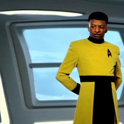 Image similar to a still of 2 1 savage as captain picard in star trek the next generation, 8 k