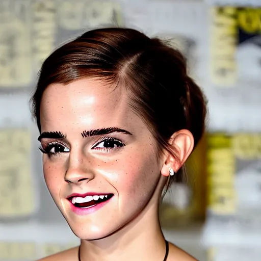 Image similar to Emma Watson smiling, isometric 8k