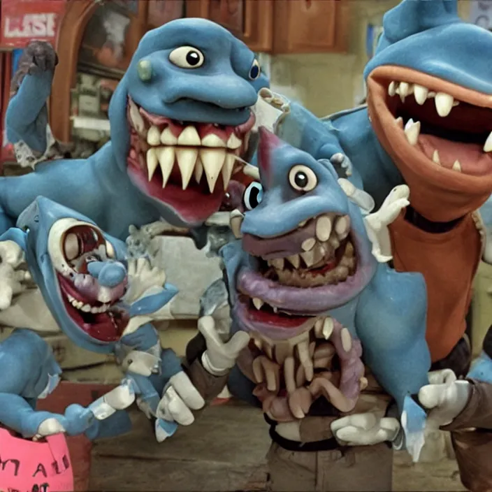 Image similar to street sharks in wallace & gromit