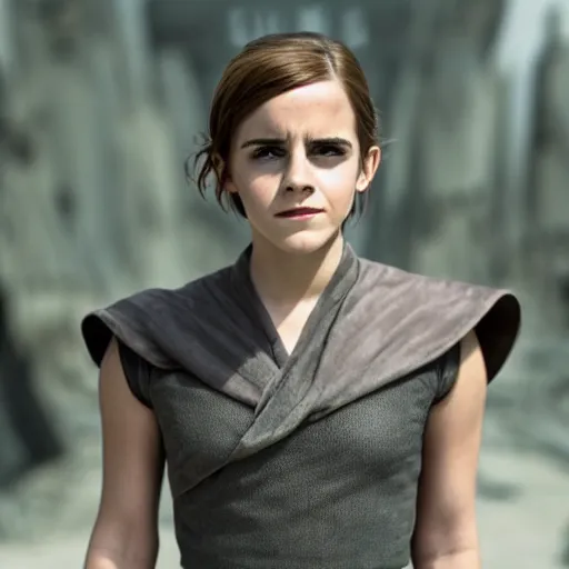 Prompt: Emma Watson in Star Wars, XF IQ4, 150MP, 50mm, f/1.4, ISO 200, 1/160s, natural light, Adobe Photoshop, Adobe Lightroom, DxO Photolab, Corel PaintShop Pro, rule of thirds, symmetrical balance, depth layering, polarizing filter, Sense of Depth, AI enhanced, sharpened, denoised, HDR, clean