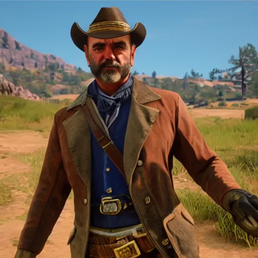 Prompt: Sean Connery in Red Dead Redemption 2 4K detail