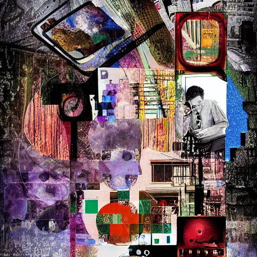 Image similar to overlayed digital media digital collage