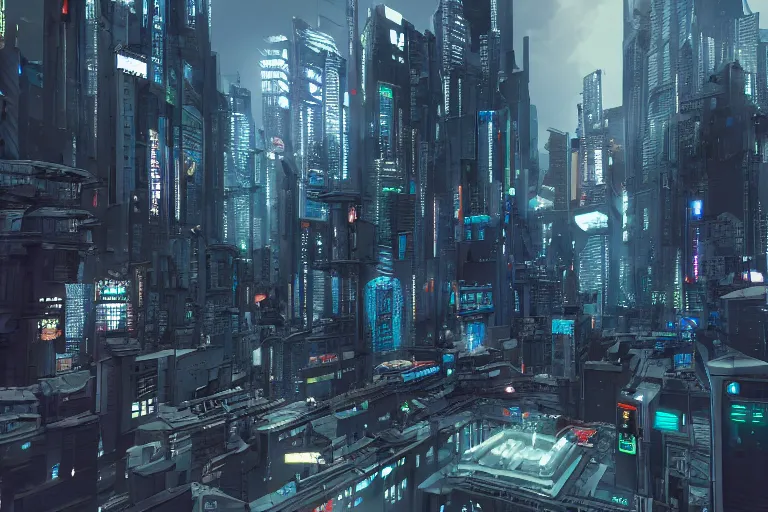 Prompt: cyberpunk cityscape 3 d render 3 d kitbash models, detailed 3 d render,