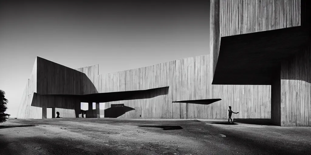 Image similar to bauhaus architecture photography by david yarrow