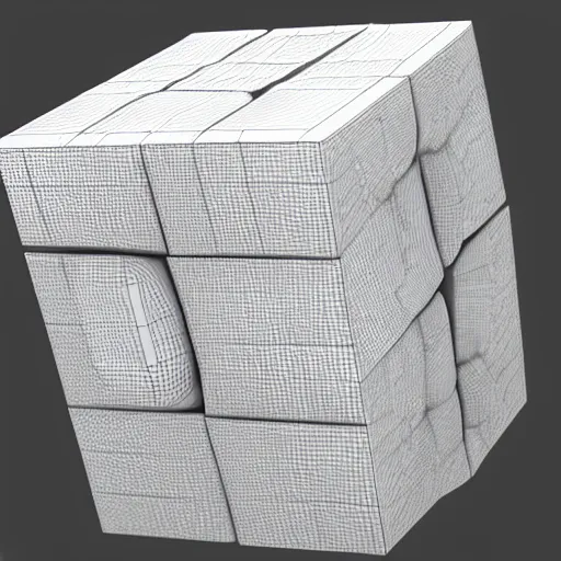 Image similar to 3d cube with a texture of obama, 4k, hd, white background, maya, blender
