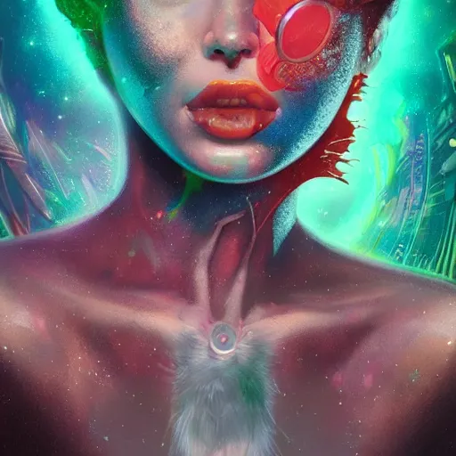 Image similar to portrait of tinker bell, cameras, melting ,8k,by tristan eaton,Stanley Artgermm,Tom Bagshaw,Greg Rutkowski,Carne Griffiths, Ayami Kojima, Beksinski, Giger,trending on DeviantArt,face enhance,hyper detailed,minimalist,cybernetic, android, blade runner,full of colour