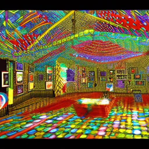 Image similar to wacky virtual art museum in a 9 0 s video game, net art, ps 1 graphics, ps 2 screenshot, hd, intricate, detailed