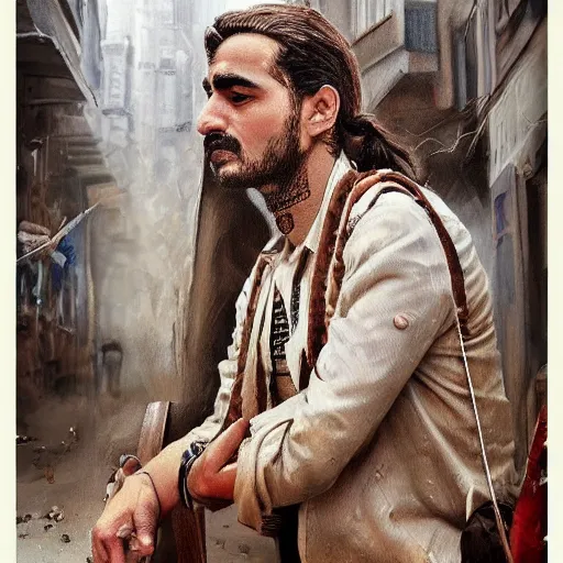 Prompt: Kurdish lawyer, award winning painting, incredibly detailed, extremely detailed, trending on artstation, extremely hyperealistic, 8k hd