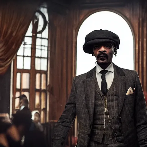 Prompt: Snoop dog in Peaky Blinders very detail 4K quality super realistic