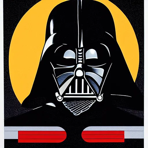 Image similar to darth vader retro minimalist portrait by jean giraud, moebius starwatcher comic, 8 k