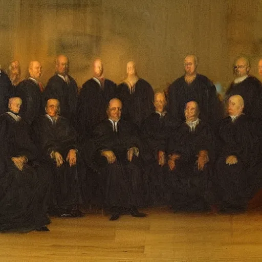 Prompt: supreme court dark painting by turner