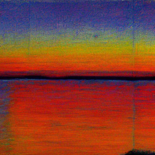 Prompt: an abstract sunset, 8 k, photorealistic, very detailed, by peter doig