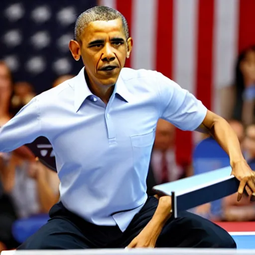 Image similar to obama playing table tennis