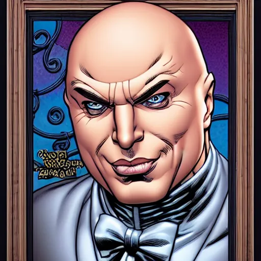 Prompt: Dr. Evil, comic portrait by J Scott Campbell, intricate details