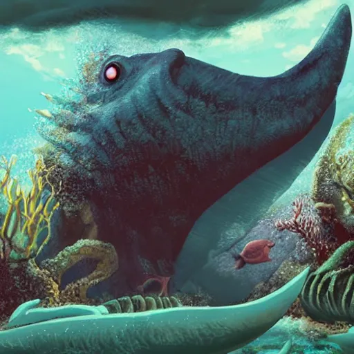 Prompt: Ocean Giant Creature Bloop