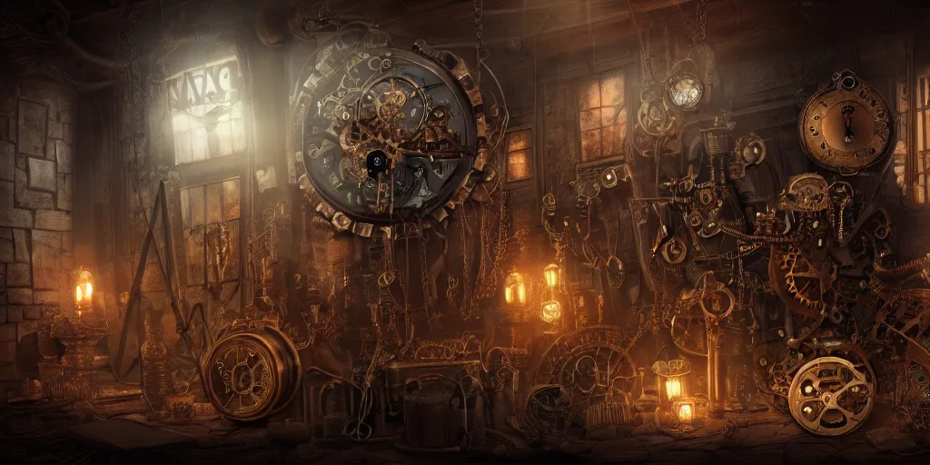 Image similar to steampunk, life after death, 4k