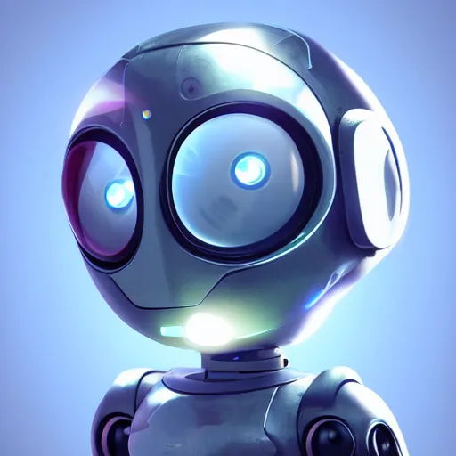 Prompt: a cute baby robot, intricate, highly detailed, digital painting, artstation, lens flare, smooth, sharp focus, cinema 4 d