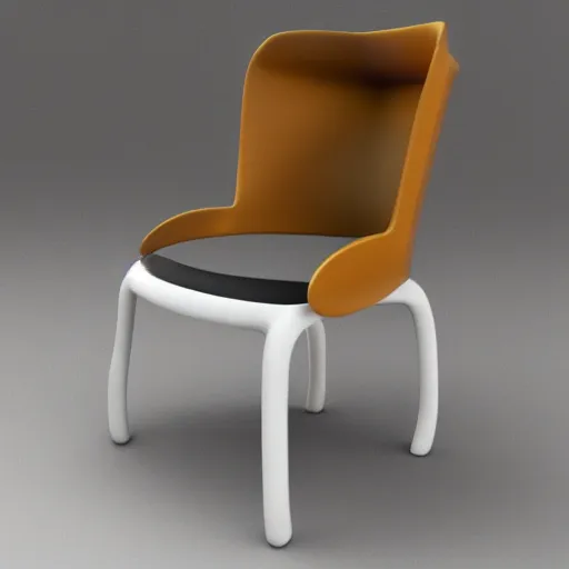 Image similar to a chair with a wooden frame and white upholstered seat, a 3 d render by ned m. seidler, trending on behance, gutai group, rendered in maya, made of insects, art deco