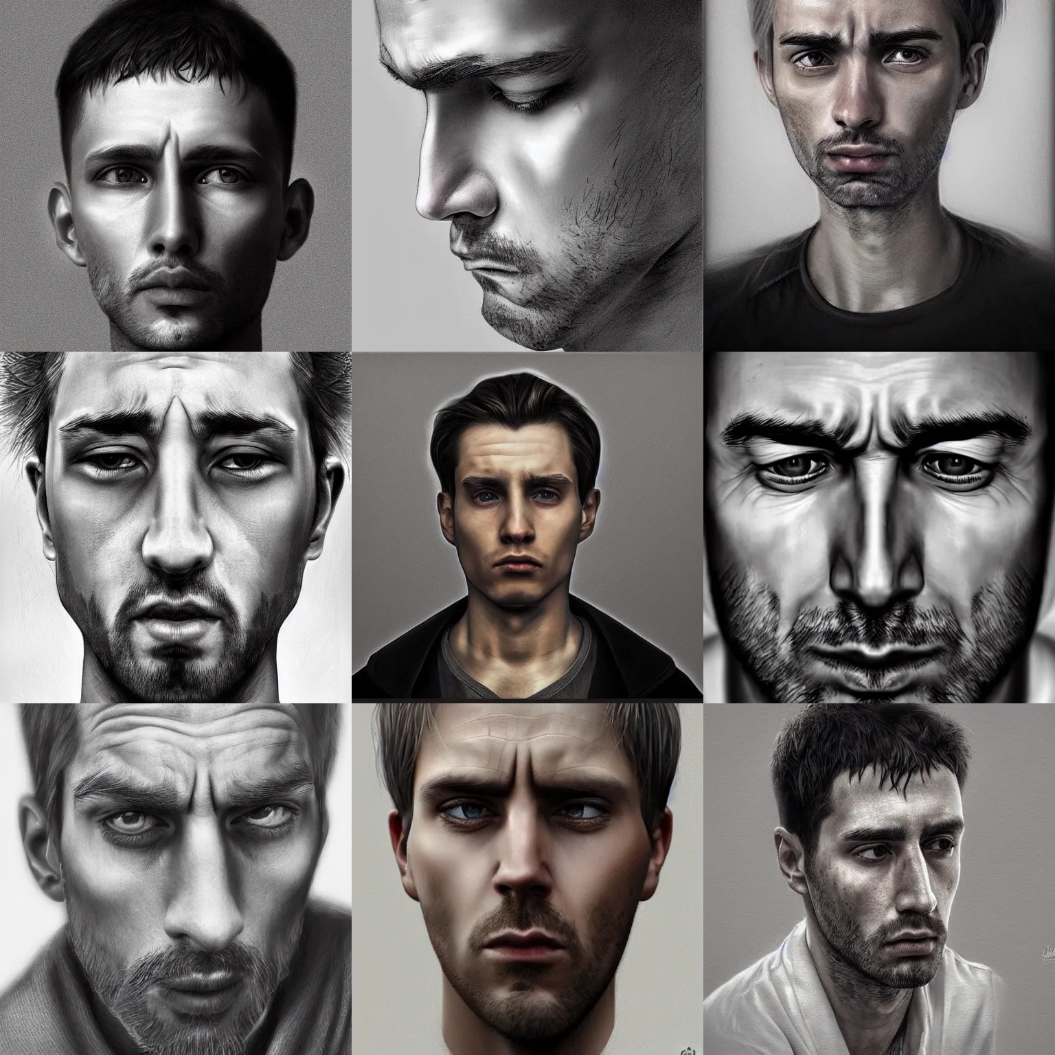 Prompt: portrait of a sad man by elena sai digital art, trending on artstation,!!! hyperrealism!!!, intricate details