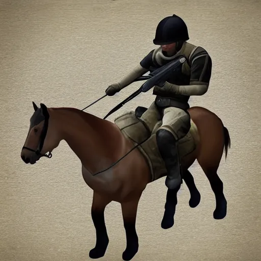 Image similar to horse playing counter strike