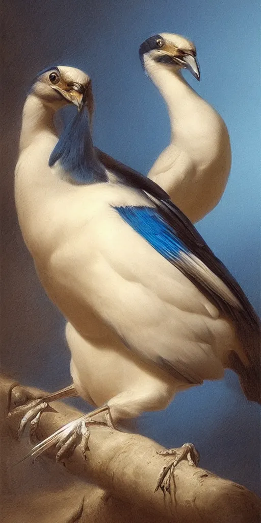 Image similar to highly detailed beautiful photography of birds, sharp focus, dramatic, dynamic, lighting, elegant, blue background, harmony, beauty, masterpiece, by roberto ferri, by durero, pencil draw