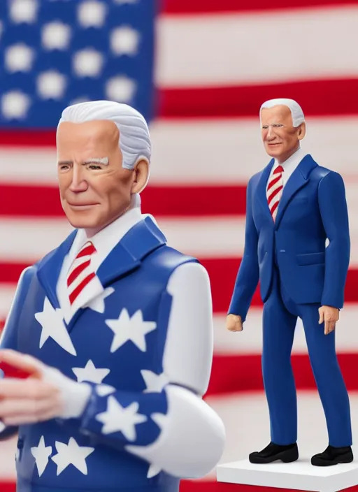 Prompt: 80mm resin detailed action figure of Joe Biden, Product Introduction Photos, 4K, Full body