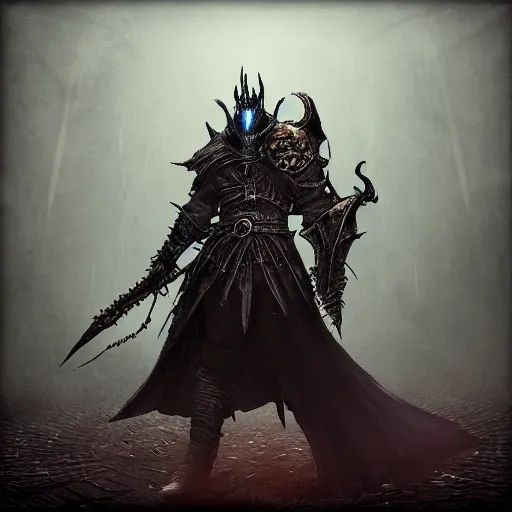 Prompt: Boss Design inspired by Dark Souls, Elden Ring, Bloodborne, character art