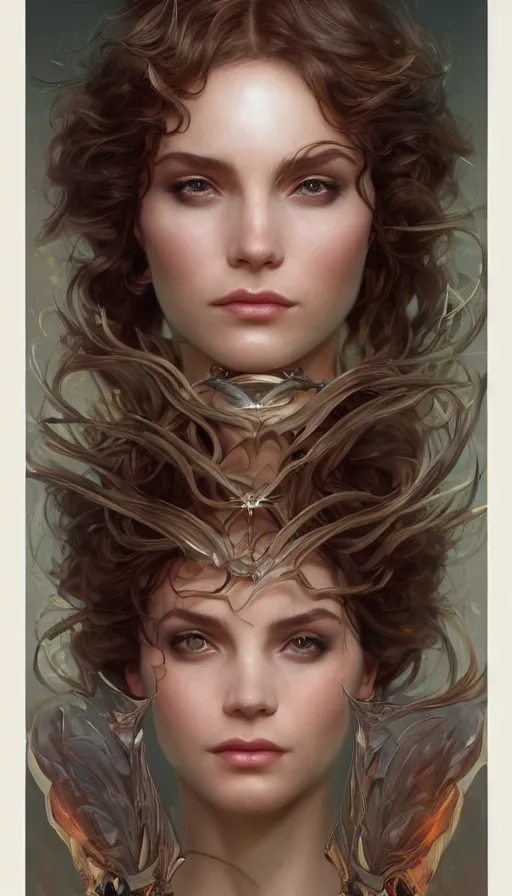 Image similar to shapeshifter, perfectly-centered-Portrait of the most beautiful woman on the planet, dream, insane, intricate, highly detailed, digital painting, artstation, concept art, smooth, sharp focus, illustration, Unreal Engine 5, 8K, art by artgerm and greg rutkowski and alphonse mucha