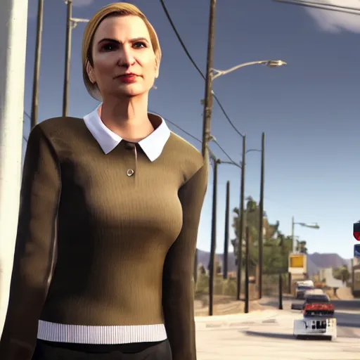 Prompt: Kim Wexler from Better Call Saul as a GTA character