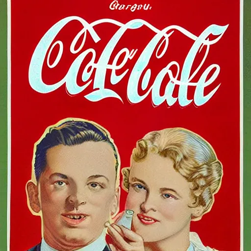 Prompt: highly detailed coke poster by Joseph Christian Leyendecker sharp 4K