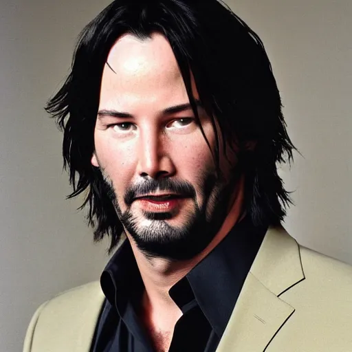 Prompt: fat keanu reeves photograph