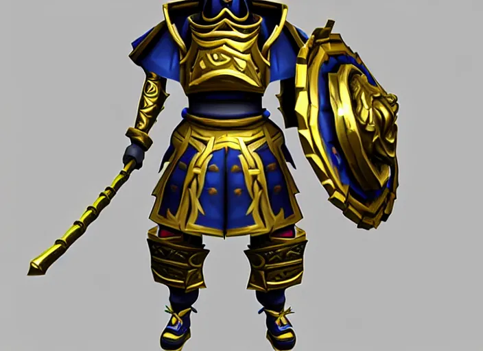 Prompt: suit of gilded samurai armor, stylized stl, 3 d render, activision blizzard style, hearthstone style