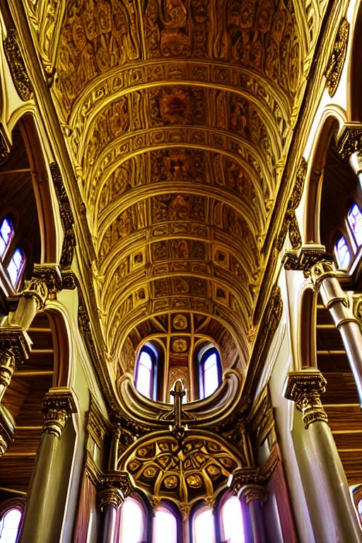 Image similar to photo inside a church, ornate, highly detailed