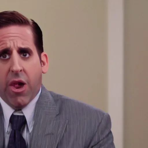 Image similar to michael scott rapping