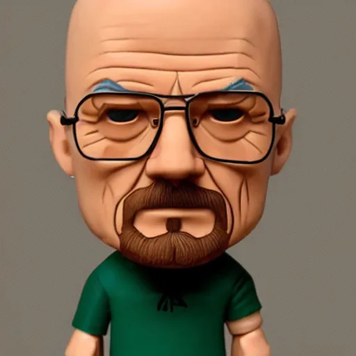 Image similar to walter white pop figure, photorealistic