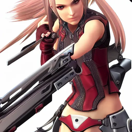 Prompt: natalie portman in xenoblade chronicles, character render, full body shot, highly detailed, in game render