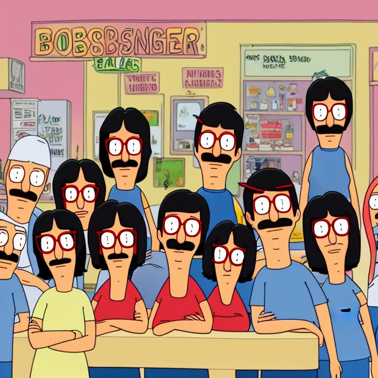 Prompt: bobs burgers, 4k, photorealistic